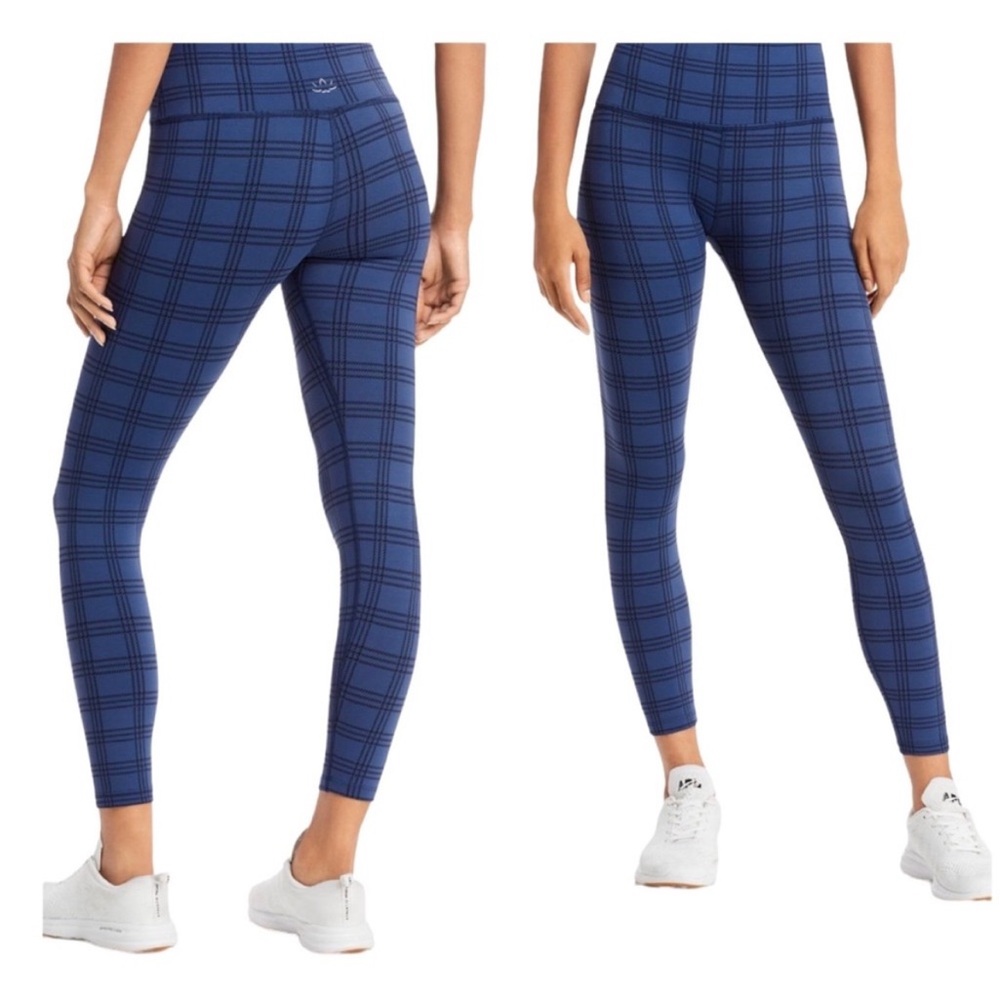 Beyond Yoga Plaid Midi Leggings High Waist Soft & Sculpting Size XS